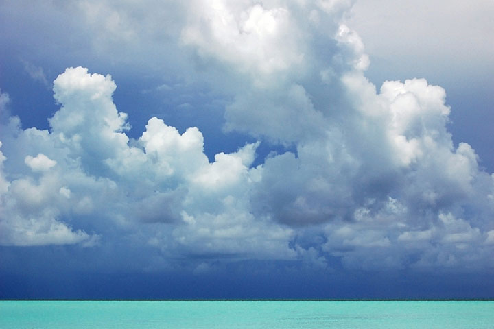 Caribbean Sea and cloud formation